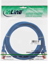 InLine Patchcord S/FTP, PiMF, Cat.6, 250MHz, PVC, niebieski 0.3m (76433B) kaina ir informacija | Kabeliai ir laidai | pigu.lt