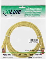 InLine Patch Kabel Sieciowy S/FTP PiMF Cat.6 PVC copper żółty 2m - 76402Y kaina ir informacija | Kabeliai ir laidai | pigu.lt