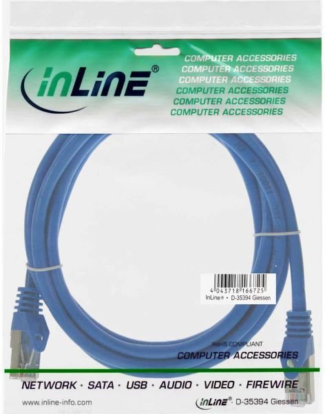 InLine, RJ45 SF/UTP Cat.5e, 1.5 m kaina ir informacija | Kabeliai ir laidai | pigu.lt