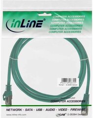 InLine Patchcord F/UTP, Cat.5e, zielony 0.5m (71550G) цена и информация | Кабели и провода | pigu.lt