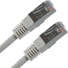 кабель сетевой lan ftp, cat.5e, rj45 m - rj45 m, 5 м, экранированный, серый, экономичный цена и информация | Кабели и провода | pigu.lt