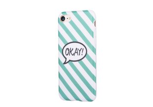 Devia Vivid Okay Plastic Back Case For Apple iPhone 7 / 8 White - Green (Mocco Blister) kaina ir informacija | Telefono dėklai | pigu.lt