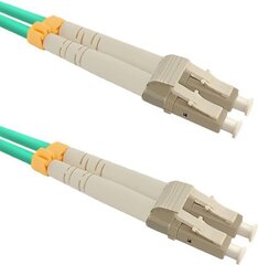 Qoltec Optinis laidas LC / UPC - LC / UPC | Daugiarežimas | 50/125 | OM4 | Dvipusis | 2 m цена и информация | Кабели и провода | pigu.lt