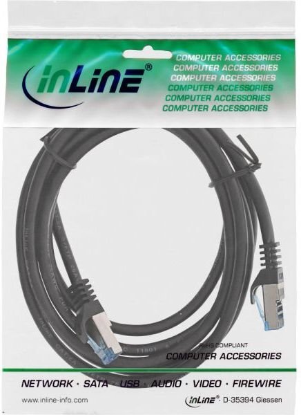 InLine Patchcord Cat.6A, S/FTP, elastyczny, 7.5m (74807S) kaina ir informacija | Kabeliai ir laidai | pigu.lt