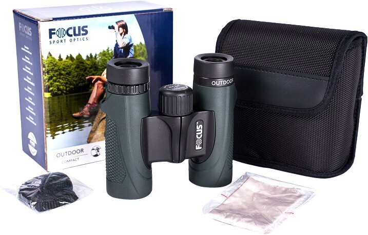 Focus Outdoor 10x25, žali kaina ir informacija | Žiūronai | pigu.lt