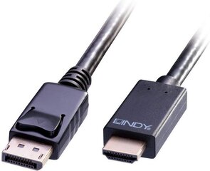 КАБЕЛЬ DISPLAY PORT TO HDMI 5M/36924 LINDY цена и информация | Кабели и провода | pigu.lt