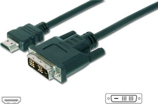 Digitus AK-330300-100-S, HDMI/DVI-D, 10 m kaina ir informacija | Kabeliai ir laidai | pigu.lt
