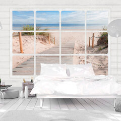 Fototapetas - Window & beach цена и информация | Фотообои | pigu.lt