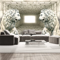 Fototapetas - Chamber of lions цена и информация | Фотообои с инструментом и клеем - Бежевые листья эвкалипта, 400x280 см | pigu.lt