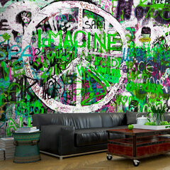 Fototapetas - Green Graffiti kaina ir informacija | Fototapetai | pigu.lt