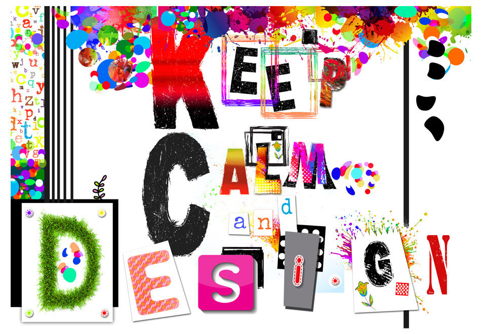 Fototapetas - Keep Calm and Design kaina ir informacija | Fototapetai | pigu.lt