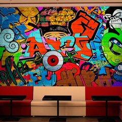 Fototapetas - Graffiti art цена и информация | Фотообои с инструментом и клеем - Бежевые листья эвкалипта, 400x280 см | pigu.lt