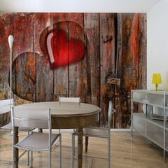 Fototapetas - Heart on wooden background цена и информация | Фотообои | pigu.lt