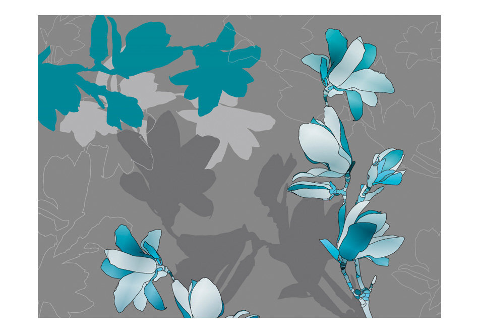 Fototapetas - Blue magnolias цена и информация | Fototapetai | pigu.lt