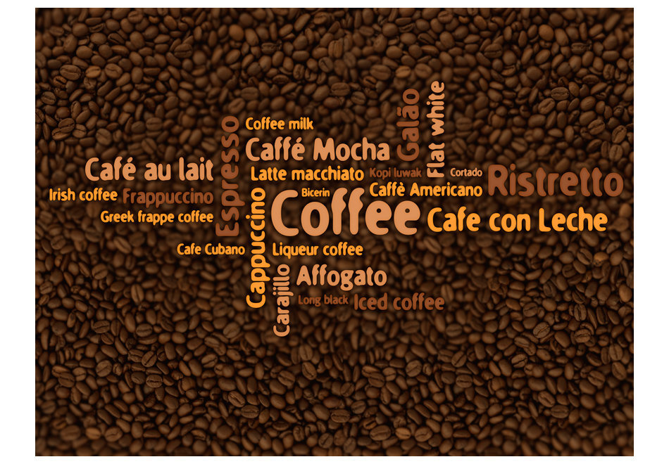 Fototapetas - Latte, espresso, cappucino... kaina ir informacija | Fototapetai | pigu.lt
