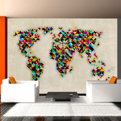 Fototapetas - World Map - a kaleidoscope of colors kaina ir informacija | Fototapetai | pigu.lt