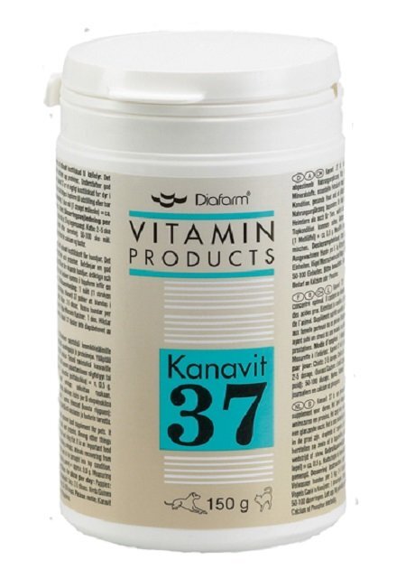 Diafarm maisto papildas sveikam šuns organizmui Kanavit, 150 g цена и информация | Vitaminai, papildai, antiparazitinės priemonės šunims | pigu.lt