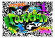 Fototapetas - Football Graffiti kaina ir informacija | Fototapetai | pigu.lt