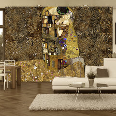 Fototapetas - Klimt inspiration: Golden Kiss цена и информация | Фотообои с инструментом и клеем - Бежевые листья эвкалипта, 400x280 см | pigu.lt
