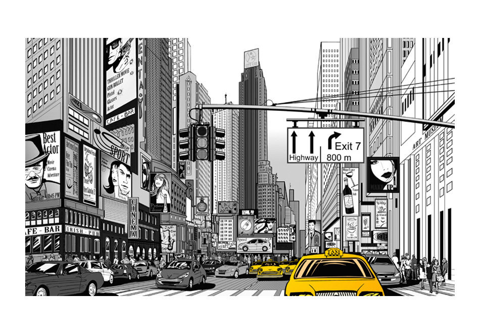 Fototapetas - Yellow cabs in NYC цена и информация | Fototapetai | pigu.lt