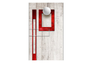 Fototapetas - Concrete, red frames and white knobs kaina ir informacija | Fototapetai | pigu.lt