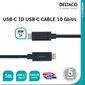 Deltaco USBC-1122M, USB C, 1m kaina ir informacija | Laidai telefonams | pigu.lt