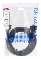 Deltaco RGB-902, HD15/Aux 3.5 mm, 2 m kaina ir informacija | Kabeliai ir laidai | pigu.lt