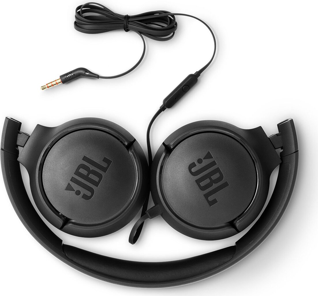 JBL Tune 500 JBLT500BLK kaina ir informacija | Ausinės | pigu.lt