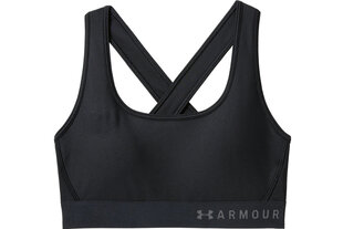 Спортивный бюстгальтер для женщин Under Armor Mid Crossback W, черный цена и информация | Спортивная одежда для женщин | pigu.lt
