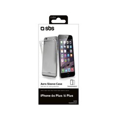 SBS Aero Sleeve Case Silicone Case for Apple iPhone 6 Plus / 6S Plus Transparent kaina ir informacija | Telefono dėklai | pigu.lt