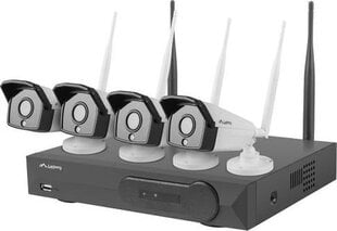 Комплект системы видеонаблюдения LANBERG 4-канальный WIFI NVR + 4 х 2МП IP камеры цена и информация | Камеры видеонаблюдения | pigu.lt