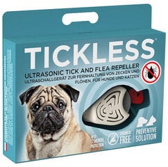 TickLess ultragarsinis pakabukas nuo erkių ir blusų šunims ir katėms, kreminės spalvos kaina ir informacija | Vitaminai, papildai, antiparazitinės priemonės šunims | pigu.lt