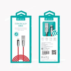 Cable Devia Storm 8-pin red цена и информация | Кабели для телефонов | pigu.lt