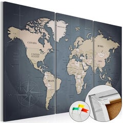Kamštinis paveikslas - Anthracitic World [Cork Map] kaina ir informacija | Reprodukcijos, paveikslai | pigu.lt