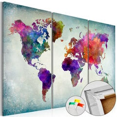 Kamštinis paveikslas - World in Colors [Cork Map] kaina ir informacija | Reprodukcijos, paveikslai | pigu.lt