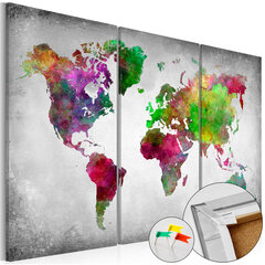 Kamštinis paveikslas - Diversity of World [Cork Map] kaina ir informacija | Reprodukcijos, paveikslai | pigu.lt