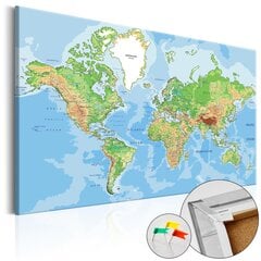 Kamštinis paveikslas - World Geography [Cork Map] цена и информация | Репродукции, картины | pigu.lt