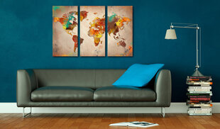 Kamštinis paveikslas - Painted World [Cork Map] kaina ir informacija | Reprodukcijos, paveikslai | pigu.lt