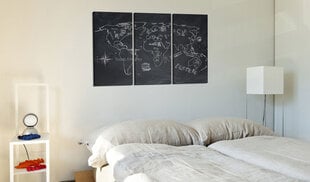 Kamštinis paveikslas - Travel broadens the mind (triptych) [Cork Map] kaina ir informacija | Reprodukcijos, paveikslai | pigu.lt