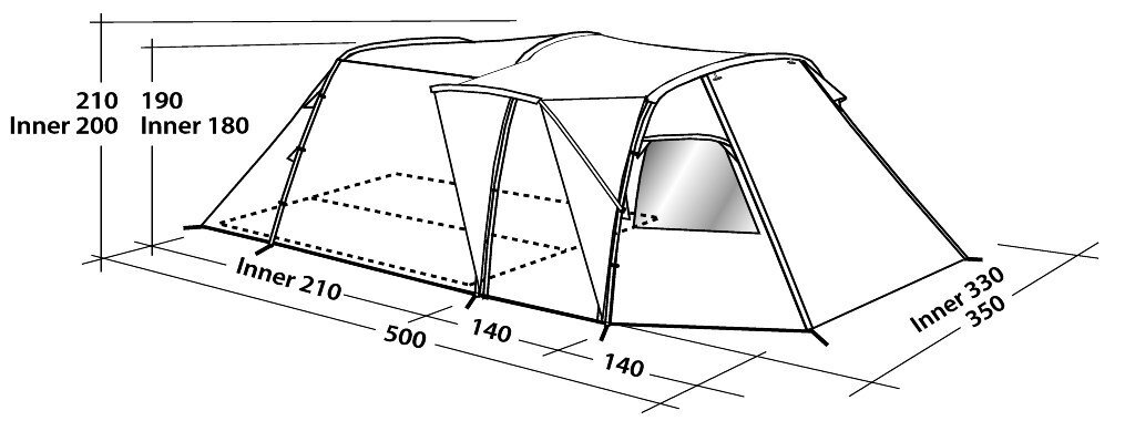 Palapinė Easy Camp Huntsville 600 kaina ir informacija | Palapinės | pigu.lt