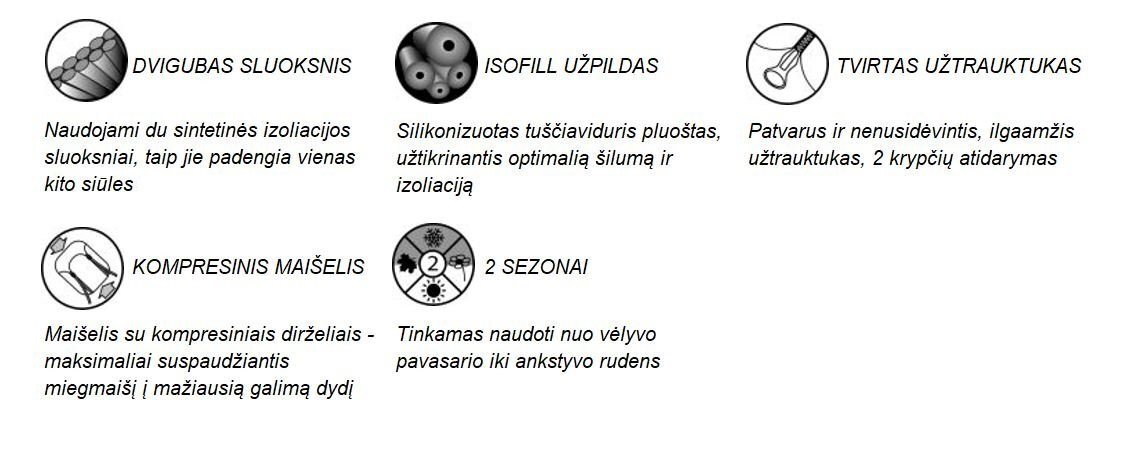 Vaikiškas miegmaišis Outwell Contour Junior, mėlynas kaina ir informacija | Miegmaišiai | pigu.lt