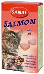 Пищевая добавка для кошек с лососем в таблетках SANAL Salmon, 85 таблеток цена и информация | Витамины, добавки и средства от паразитов для кошек | pigu.lt