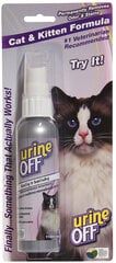 Urine Off purškiama priemonė kačių šlapimo kvapui ir dėmėms naikinti, 118 ml kaina ir informacija | Priežiūros priemonės gyvūnams | pigu.lt