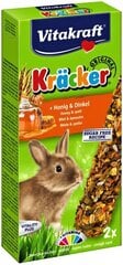 Лакомства для декоративных кроликов с медом и полбой Vitakraft Kracker, 2 шт. цена и информация | Корм для грызунов | pigu.lt