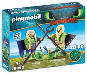 70042 PLAYMOBIL® Dragon, Rafnata ir Tafnatas su skraidymo kostiumais kaina ir informacija | Konstruktoriai ir kaladėlės | pigu.lt