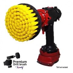 Щетка премиум класса Drill Brush by Kornely для дрели - средней мягкости, белая, 13 см цена и информация | Механические инструменты | pigu.lt