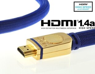 Kabel Lindy HDMI - HDMI 3m niebieski цена и информация | Кабели и провода | pigu.lt