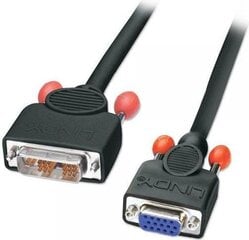 Kabelis Lindy DVI-A - D-Sub (VGA) 3 m kaina ir informacija | Kabeliai ir laidai | pigu.lt