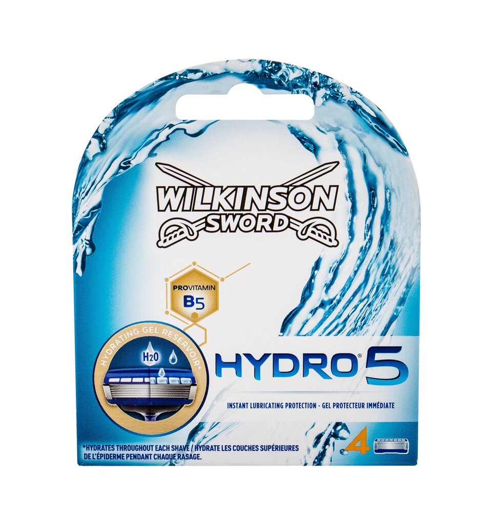 Skustuvo galvutės Wilkinson Sword Hydro 5, 4 vnt. kaina ir informacija | Skutimosi priemonės ir kosmetika | pigu.lt