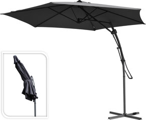 Lauko skėtis, tamsiai pilkas цена и информация | Зонты, маркизы, стойки | pigu.lt